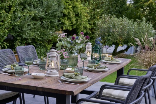 H.O.C.K. Turo Outdoor + Indoor Kissen 45x45cm mit Biese col. 2 beige taupe Blockstreifen in&out