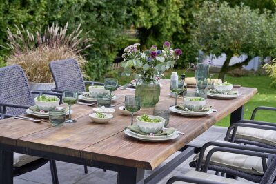 H.O.C.K. Turo Outdoor + Indoor Sitzkissen BLISS 40x40x6cm mit Biese col. 2 beige taupe Blockstreifen in&out