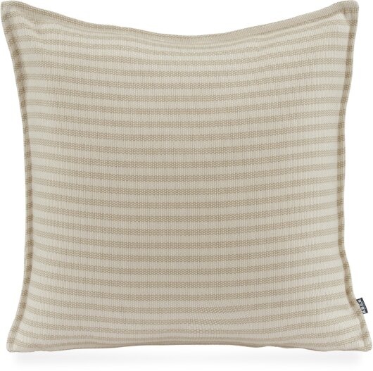 H.O.C.K. Nova Outdoor + Indoor Kissen 60x60cm mit Biese col. 2 beige taupe schmale Streifen in&out