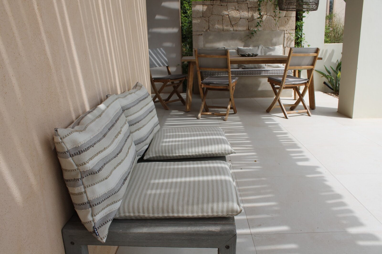 H.O.C.K. Llombards Outdoor + Indoor Kissen 65x40cm col. 2 creme beige taupe in&out