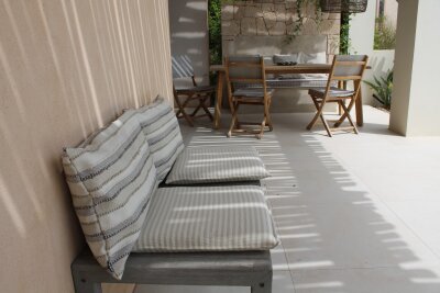 H.O.C.K. Llombards Outdoor + Indoor Kissen 65x40cm col. 2 creme beige taupe in&out