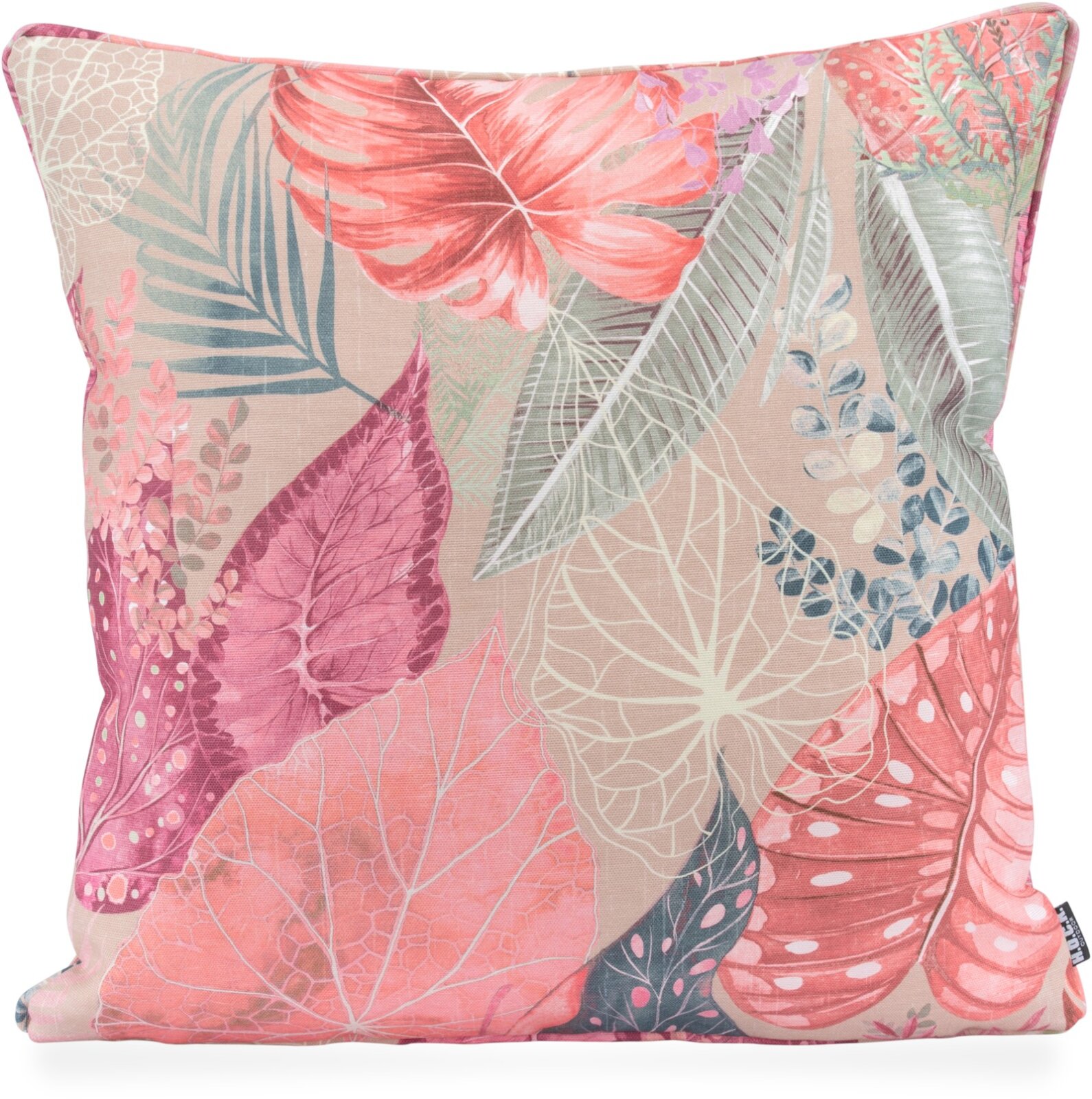 H.O.C.K. Bora Outdoor Kissen 50x50cm mit Keder col. 01 rosa pink floral allover