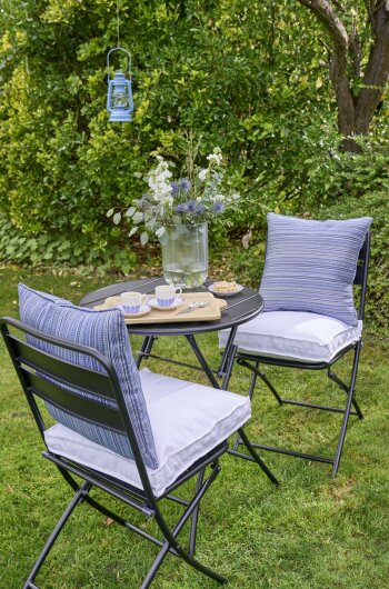 H.O.C.K. Rapita Outdoor Kissen 45x45cm mit Keder col. 644 blau