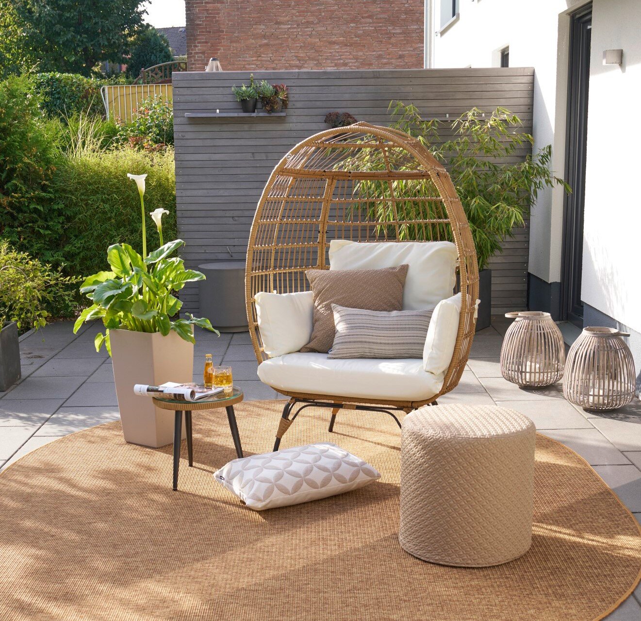 H.O.C.K. Jordi Outdoor Kissen 50x30cm col. 130 beige taupe