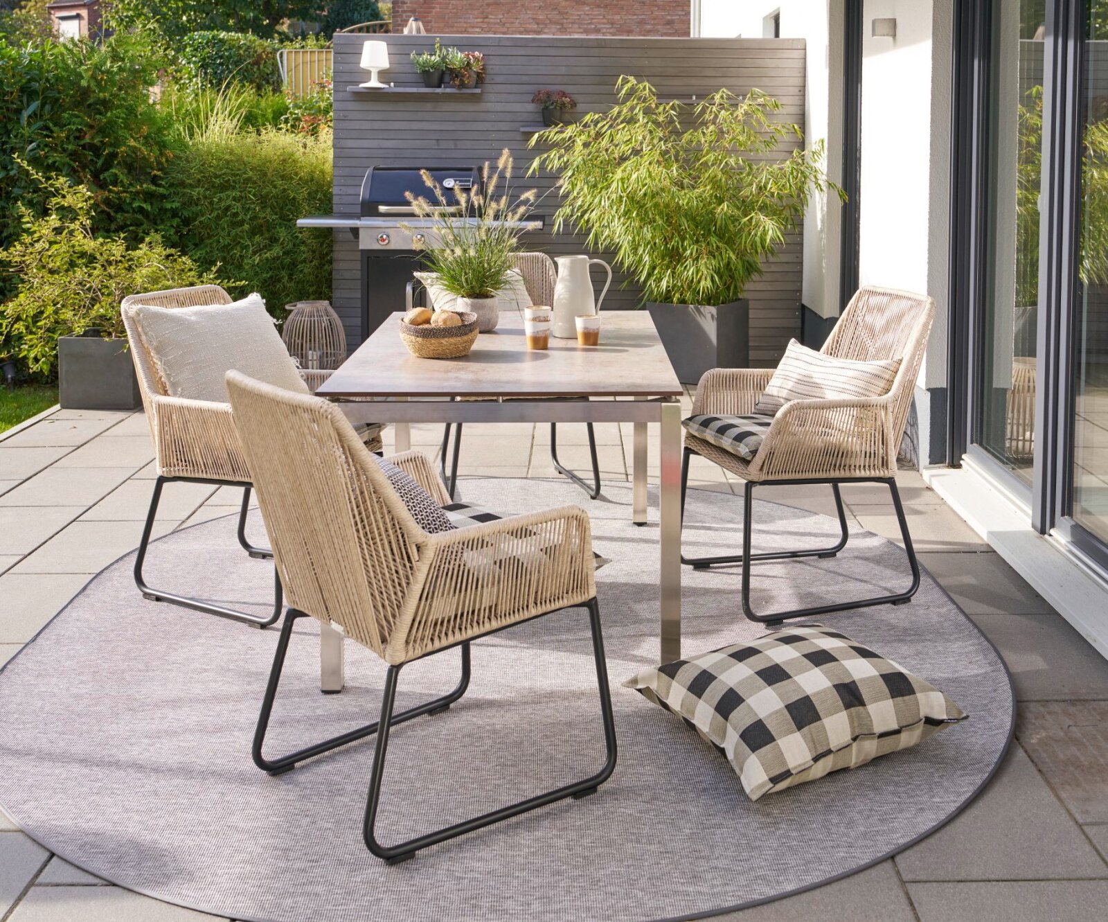 H.O.C.K. Jordi Outdoor Kissen 50x30cm col. 130 beige taupe