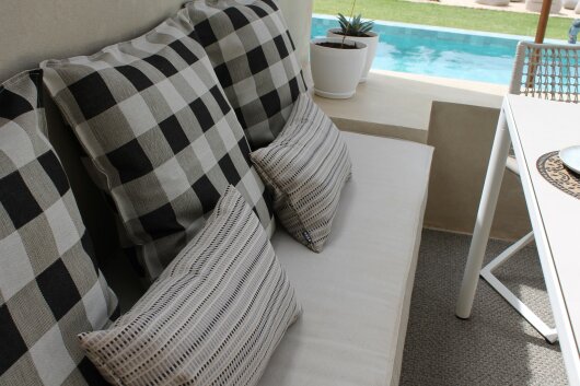 H.O.C.K. Jordi Outdoor Kissen 50x30cm col. 130 beige taupe