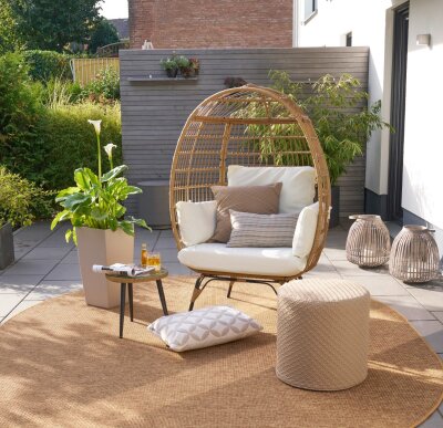 H.O.C.K. Jordi Outdoor Kissen 50x30cm col. 130 beige taupe