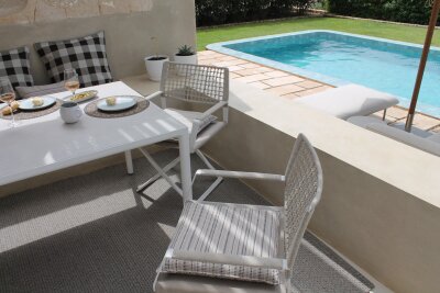 H.O.C.K. Jordi Outdoor Kissen BLISS 45x45x6cm mit Biese col. 130 beige taupe