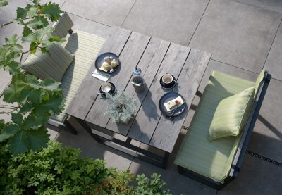 H.O.C.K. Jordi Outdoor Kissen BLISS 45x45x6cm mit Biese...
