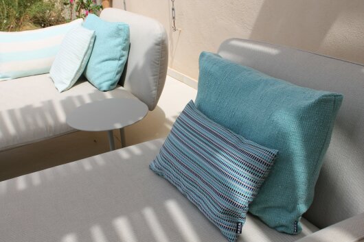 H.O.C.K. Jordi Outdoor Kissen 50x30cm col. 644 blau