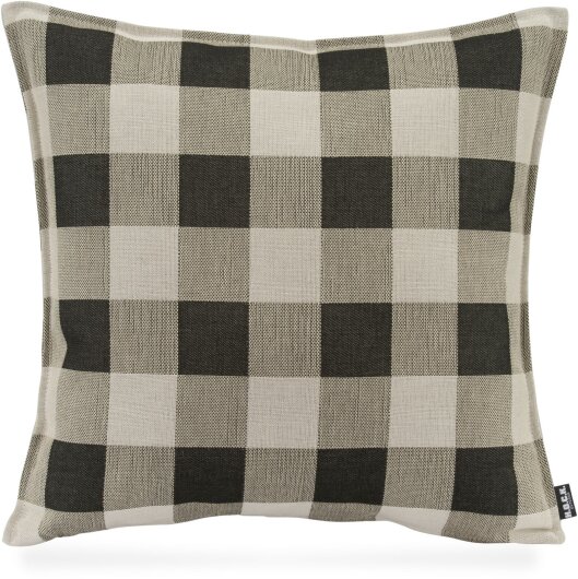 H.O.C.K. Garny Outdoor Kissen 50x50cm mit Biese kariert col. 4 schwarz