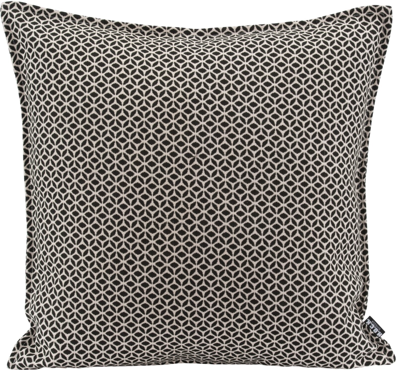 H.O.C.K. Pulco Outdoor Kissen 50x50cm mit Biese col.4 schwarz kleingemustert