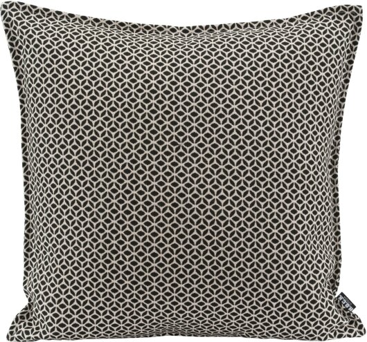 H.O.C.K. Pulco Outdoor Kissen 50x50cm mit Biese col.4 schwarz kleingemustert