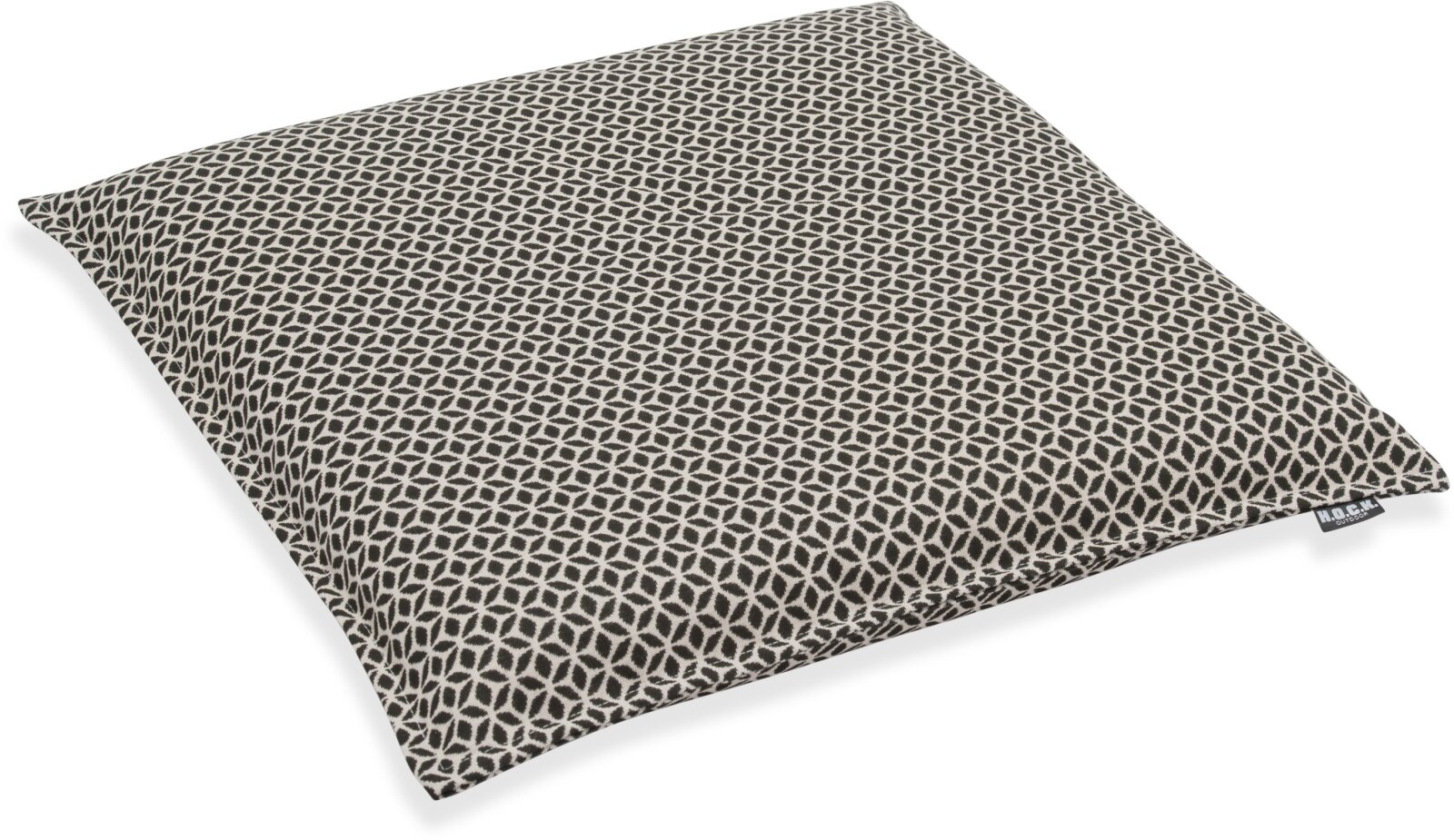 H.O.C.K. Pulco Outdoor Sitzkissen BLISS 45x45x6cm mit Biese col. 4 schwarz kleingemustert
