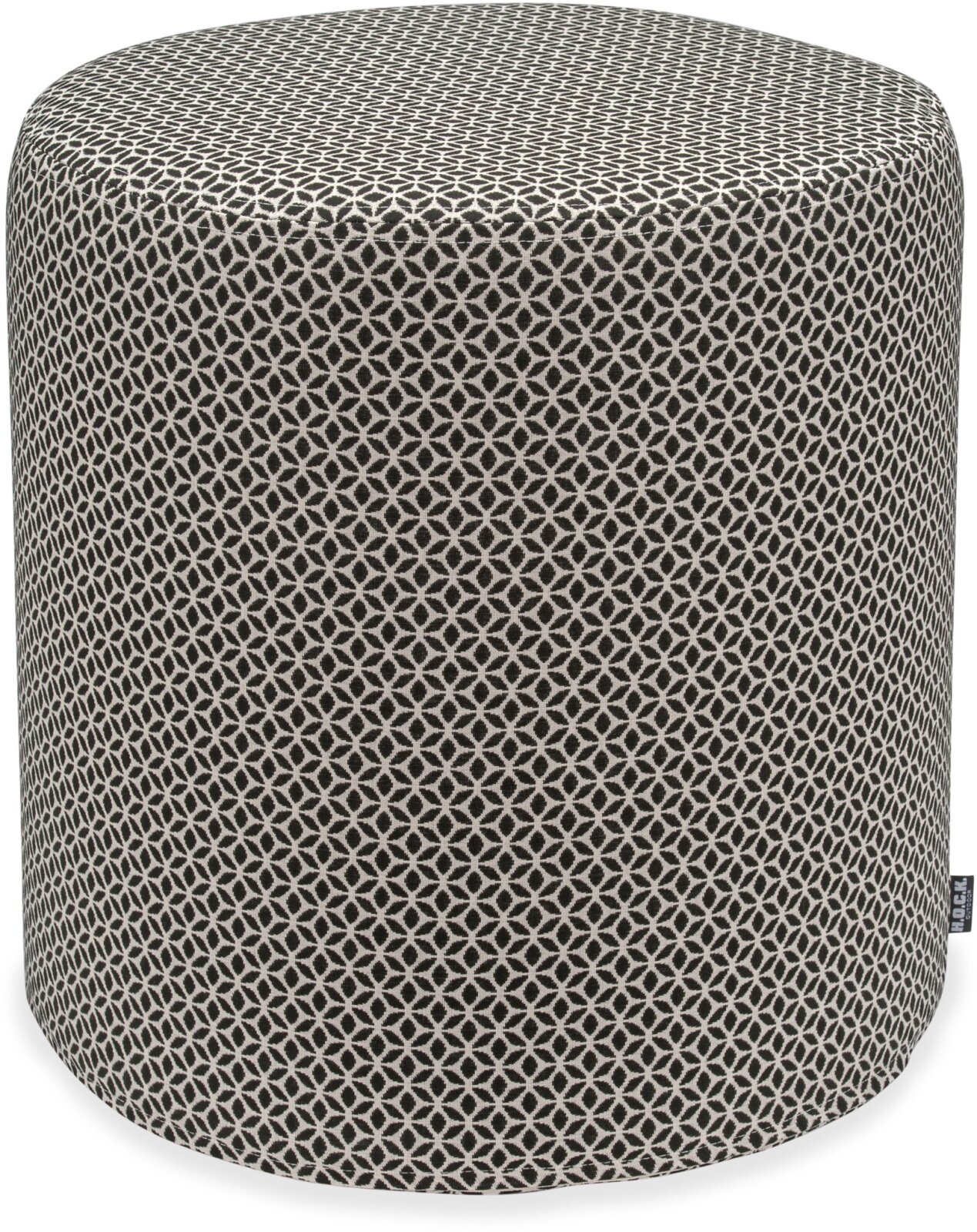 H.O.C.K. Pulco Outdoor Hocker rund ø45x45cm col. 4 schwarz kleingemustert