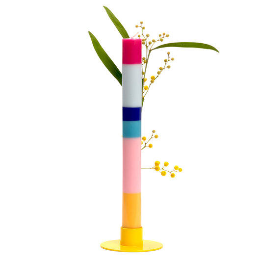 NTG Kerze schmal "Geburtagskerze / Happy Day" bunt ros blau gelb