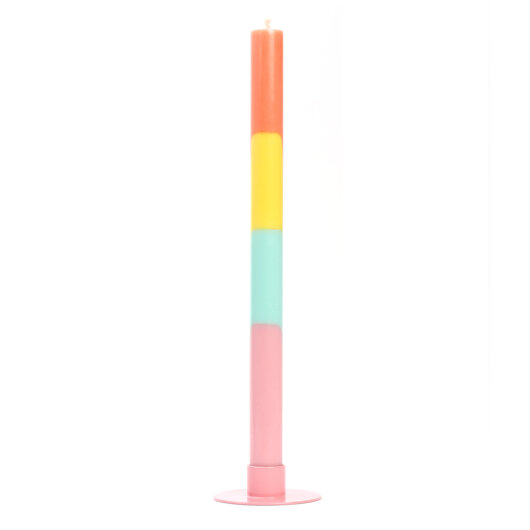 NTG Kerze schmal extralang "Lollipop" pastell rosa aqua gelb orange