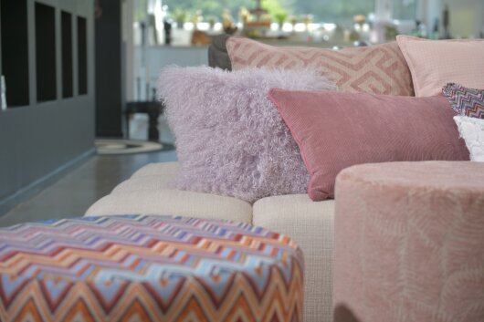 H.O.C.K. Vandel Kissen Cord 60x40cm rosé