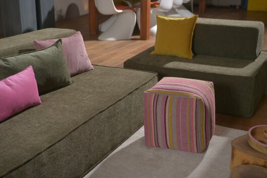 H.O.C.K. Vandel Kissen Cord 60x40cm rosé
