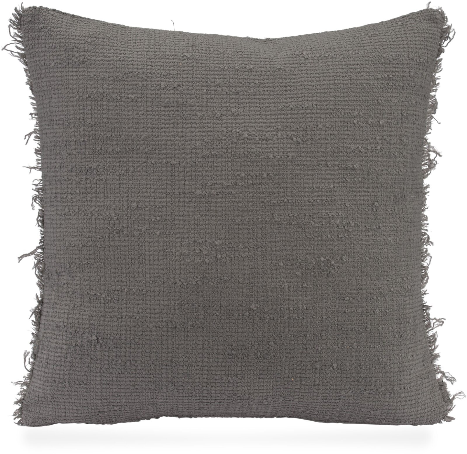 H.O.C.K. Marcal Outdoor + Indoor Kissen 50x50cm mit Fransen col. 07 dunkelgrau in&out