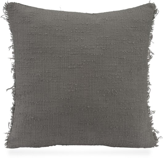 H.O.C.K. Marcal Outdoor + Indoor Kissen 50x50cm mit Fransen col. 07 dunkelgrau in&out