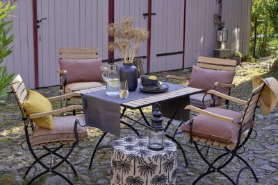 H.O.C.K. - AGORA Pamela Outdoor Sitzkissen CLOU 40x40x5cm...