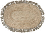 STF Teppich aus Jute ca. 120x80cm mit Fransen rundum
