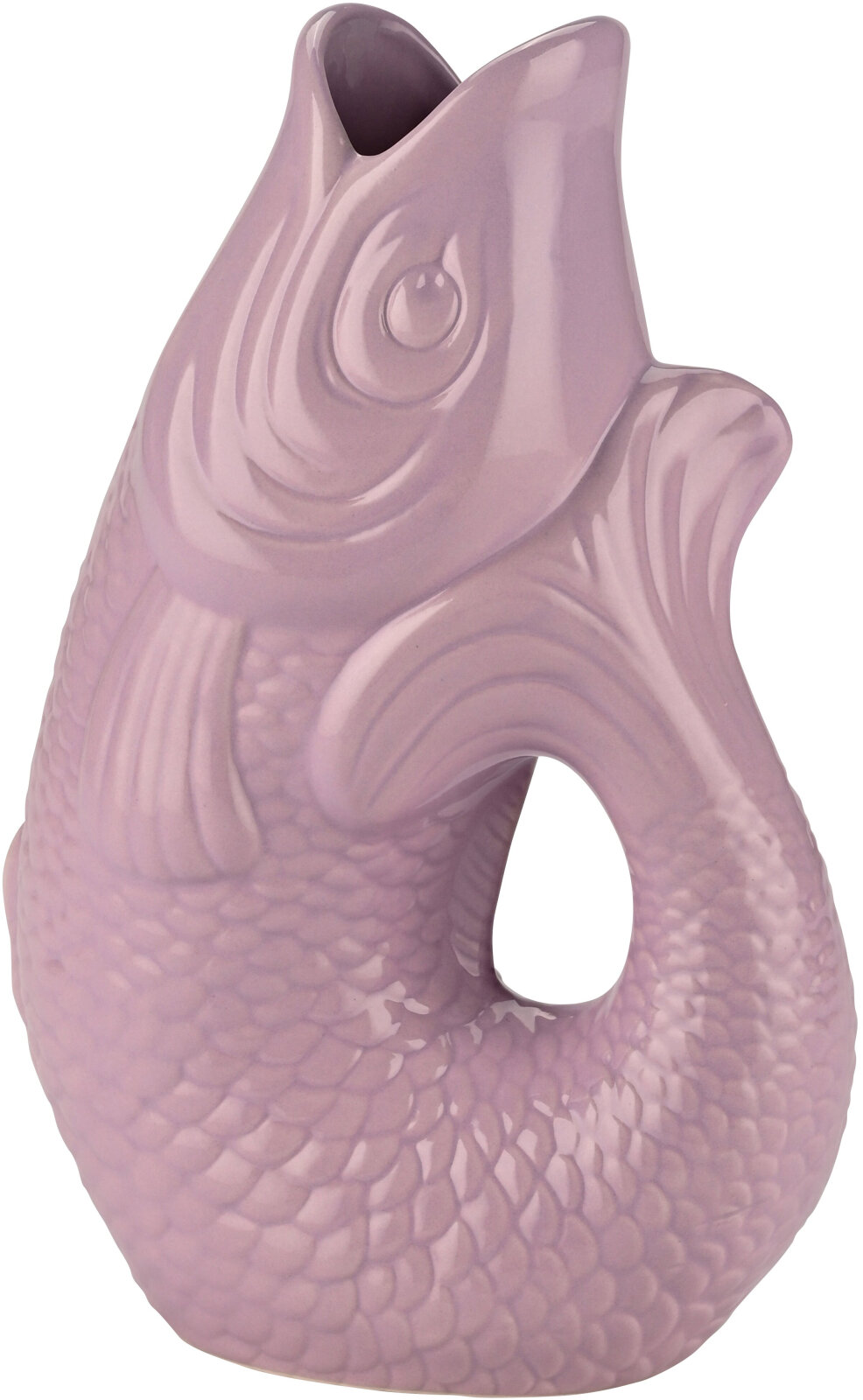 GIFTY Vase / Karaffe S Fisch lavender 1,2 Liter / ca. 16,5x25,2x9,7cm