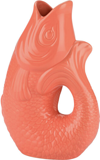 GIFTY Vase / Karaffe S Fisch salmon 1,2 Liter / ca. 16,5x25,2x9,7cm