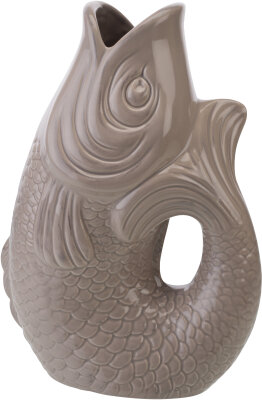 GIFTY Vase / Karaffe L Fisch taupe sandsteinfarben 2,7...