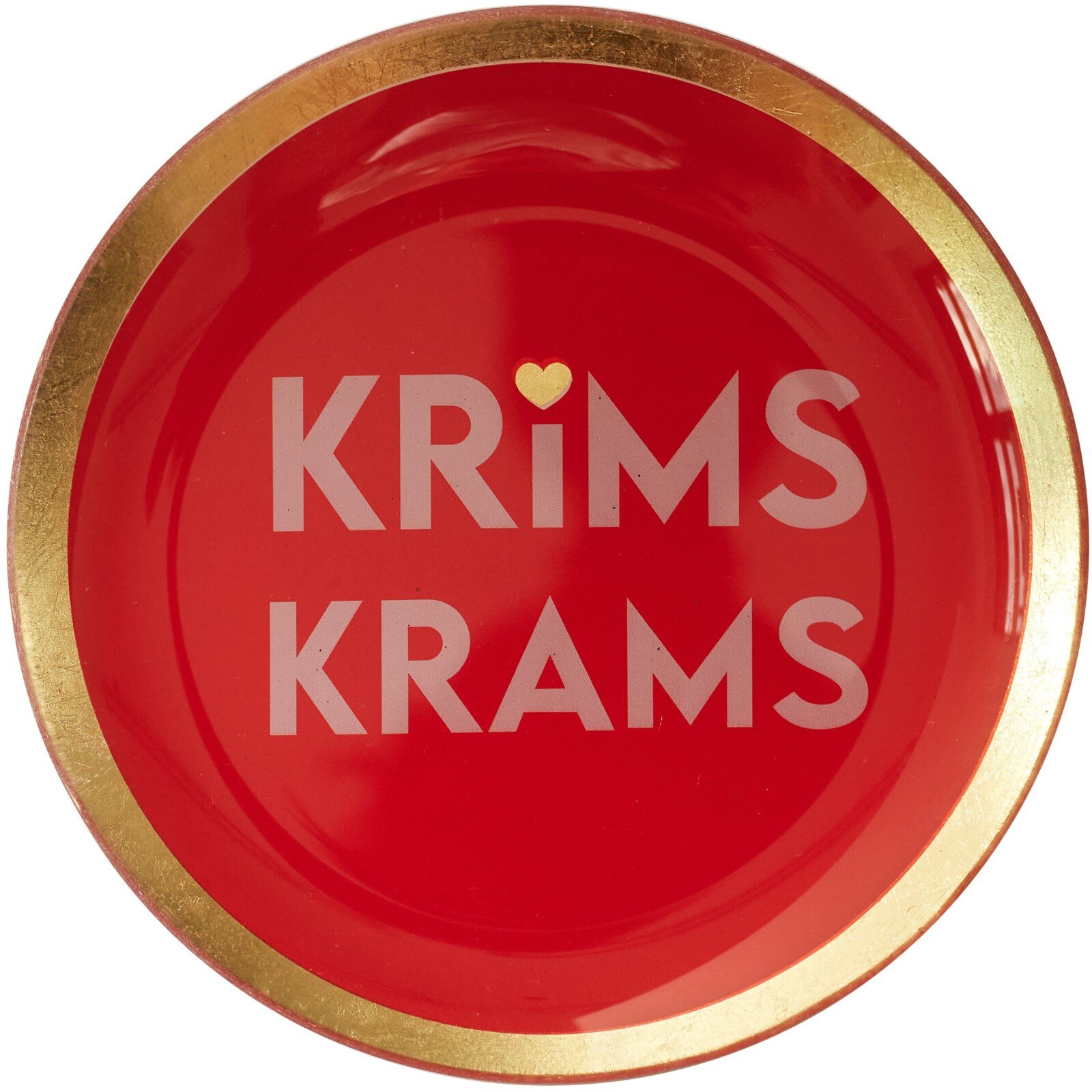 GIFTY Glasteller rund M / Krims Krams rot ca. 13x1x13cm