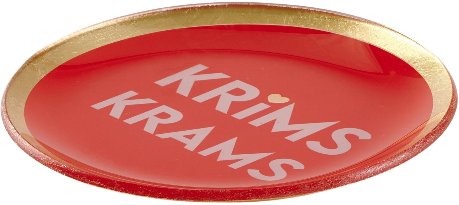 GIFTY Glasteller rund M / Krims Krams rot ca. 13x1x13cm