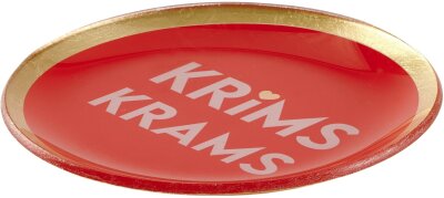 GIFTY Glasteller rund M /  Krims Krams rot  ca. 13x1x13cm