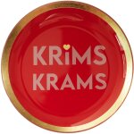 GIFTY Glasteller rund M /  Krims Krams rot  ca. 13x1x13cm