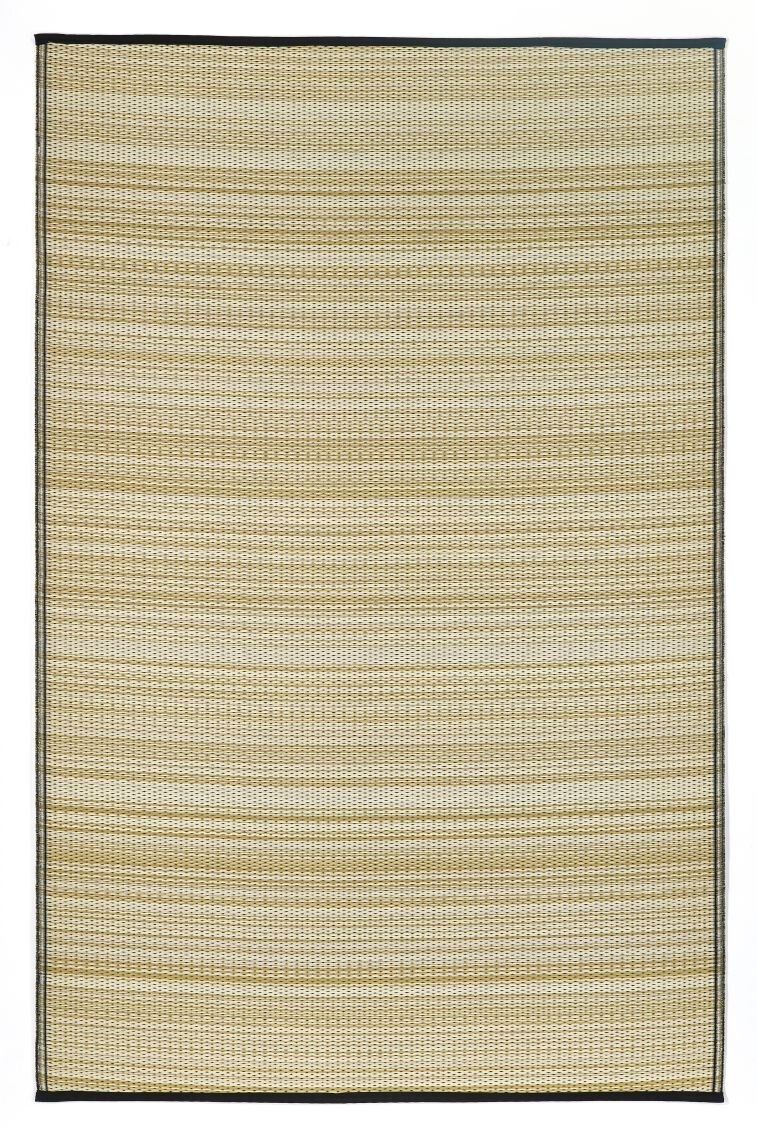 H.O.C.K. Outdoor Teppich Cancun Wendeteppich 180x270cm Sand & Black gestreift