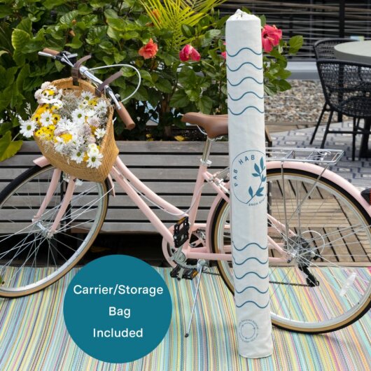 H.O.C.K. Outdoor Teppich Cancun Wendeteppich 180x270cm Sand & Black gestreift