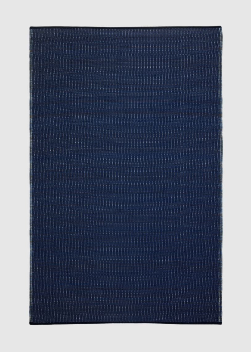 H.O.C.K. Outdoor Teppich Cancun Wendeteppich 180x270cm Hellblau & Dunkelblau gestreift