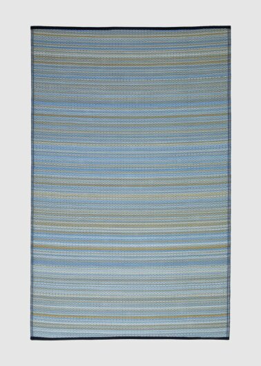 H.O.C.K. Outdoor Teppich Cancun Wendeteppich 180x270cm Hellblau & Dunkelblau gestreift