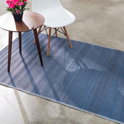 H.O.C.K. Outdoor Teppich Cancun Wendeteppich 180x270cm Hellblau & Dunkelblau gestreift