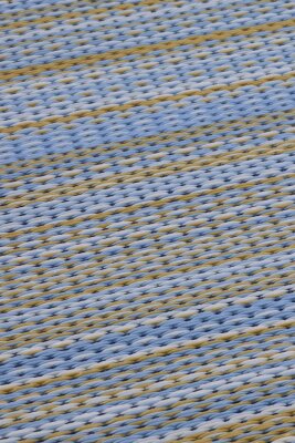 H.O.C.K. Outdoor Teppich Cancun Wendeteppich 180x270cm Hellblau & Dunkelblau gestreift