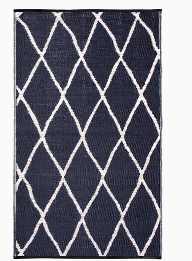 H.O.C.K. Outdoor Teppich Nairobi natural black 120x180cm