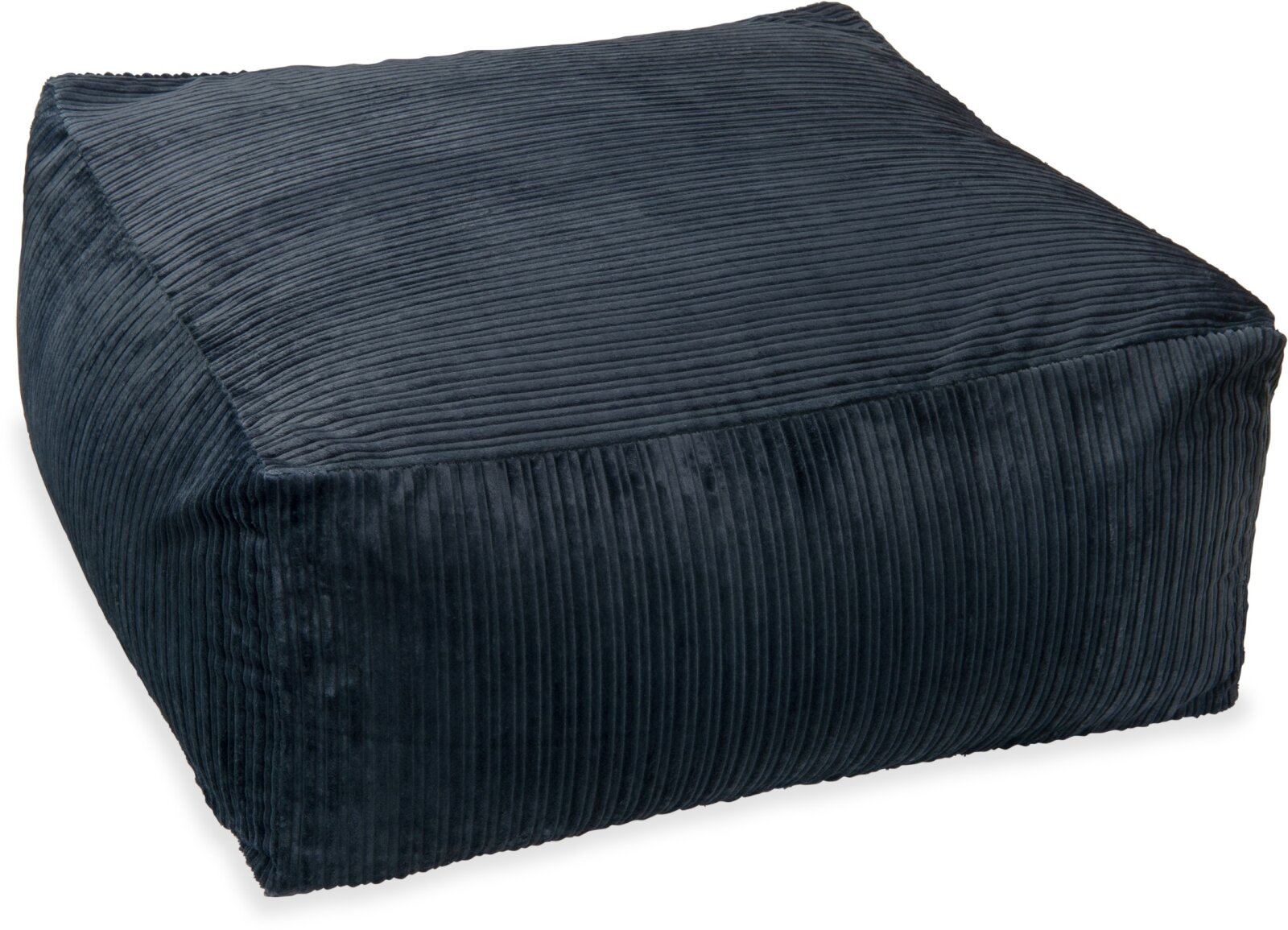 H.O.C.K. Precious Cord Loungehocker 90x90x40cm Cordsamt navy dunkelblau col. 666