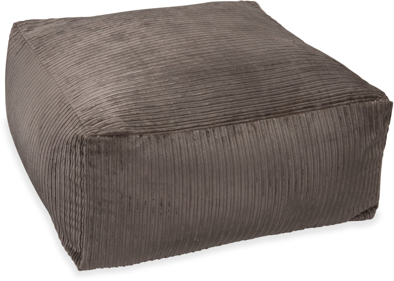 H.O.C.K. Precious Cord Loungehocker 90x90x40cm Cordsamt braun schlamm col. 100