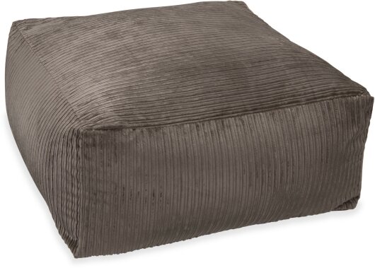H.O.C.K. Precious Cord Loungehocker 90x90x40cm Cordsamt braun schlamm col. 100