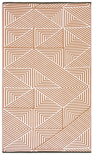 H.O.C.K. Outdoor Teppich Tokyo Burnt Orange geometrisch 150x240cm