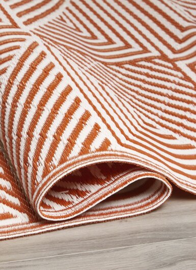 H.O.C.K. Outdoor Teppich Tokyo Burnt Orange geometrisch 150x240cm