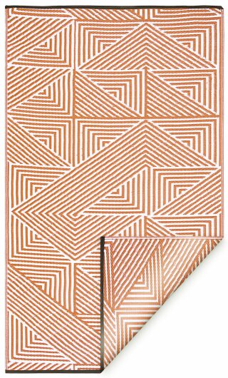 H.O.C.K. Outdoor Teppich Tokyo Burnt Orange geometrisch 150x240cm