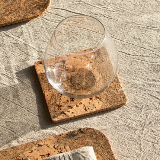 LIGA Untersetzer aus Kork 4er Set Quadrat 9 x 9 x 0,5cm