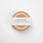 LIGA Untersetzer aus Kork 4er Set rund handbedruckt Earth...