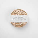 LIGA Untersetzer aus Kork 4er Set rund handbedruckt...